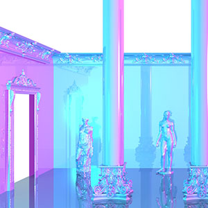 statue gallery 3d render